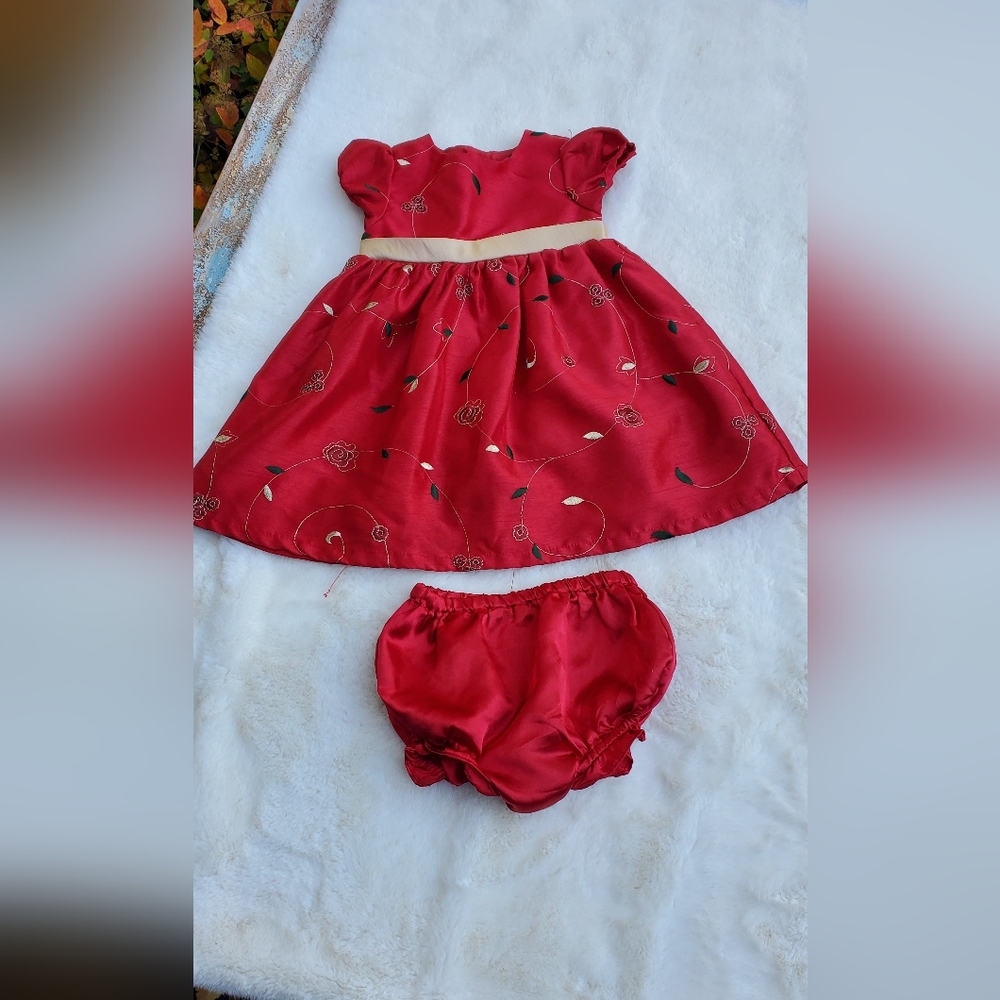 Christmas cute embroidery dress size 24M